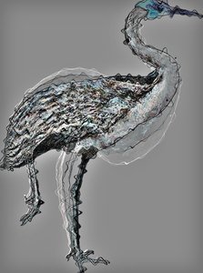 鳥 I,2020,(ミクストメディア)