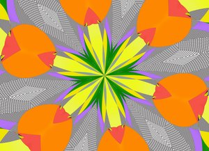 flowers #108,2019,(ミクストメディア) 作： Alex Caminker