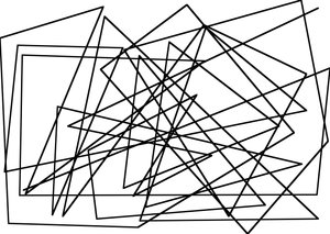 キュビズムのような文字列,2017,(mixed media) 作： Alex Caminker