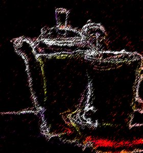 teatime,2020,(ミクストメディア) 作： Alex Caminker