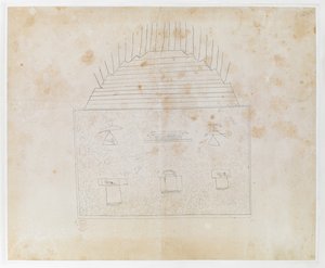 クック船長の最初の航海を示す、インドのインクで描かれた「ドローイング」の部屋 作： Alexander Buchan