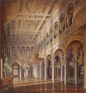 小さなエルミタージュ、パビリオン ホール、19 世紀半ばのインテリア。 作： Alexander Chrisophorovich Kolb