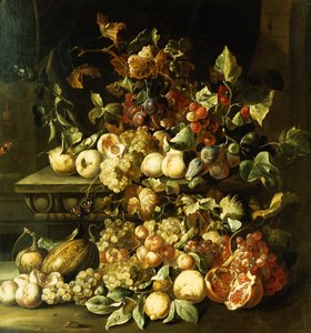 ブドウ、イチジク、ラズベリー、その他の果物 作： Alexander Coosemans