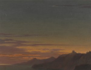 一日の終わり-海岸に沈む夕日 作： アレクサンダー・コゼンス