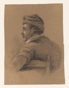 後ろから見た着席男性の胸像 作： Alexander Cranendoncq