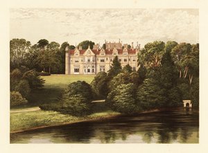 キール ホール、スタッフォードシャー、イングランド、1880 年 (彫刻) 作： Alexander Francis (after) Lydon