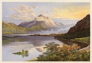 スコットランドの湖の風景：マリー湖（カラーリトグラフ） 作： Alexander Francis (after) Lydon