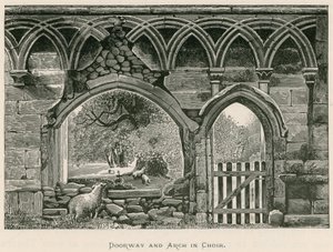 ボルトン修道院、戸口および合唱団のアーチ 作： Alexander Francis Lydon