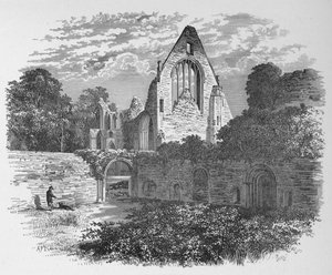 クロイスターコート、ドライバーグ修道院、c1880、1897 作： Alexander Francis Lydon