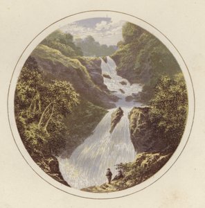 イギリスの湖の風景の口絵イラスト 作： Alexander Francis Lydon