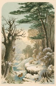 冬のロングフェローの森のイラスト 作： Alexander Francis Lydon
