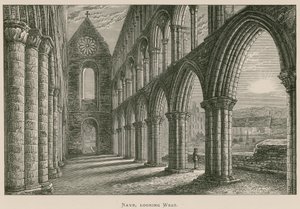 ジェドバラ修道院、身廊、西向き 作： Alexander Francis Lydon