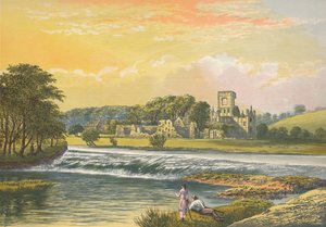カークストール修道院、c1880、1897 作： Alexander Francis Lydon