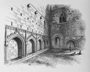 クロイスターズ、メルローズ修道院、c1880、1897 作： Alexander Francis Lydon