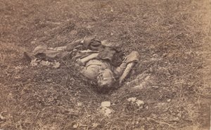 [アンティータムの戦場で] 南軍の兵士、1862 年 9 月。 作： Alexander Gardner