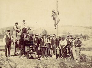 軍事電信隊、ポトマック軍、ベルリン、1862 年 10 月、1862 年。 作： Alexander Gardner