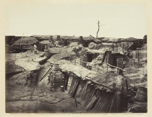 1865 年 5 月、セジウィック砦の男性の宿舎。
