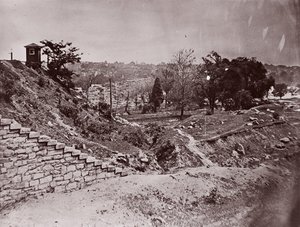 R & P 鉄道橋の廃墟、リッチモンド、カリフォルニア州。 1865年。 作： Alexander Gardner
