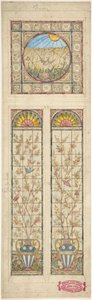 ステンドグラスの窓のデザイン、1866-92年。 作： Alexander Gibbs