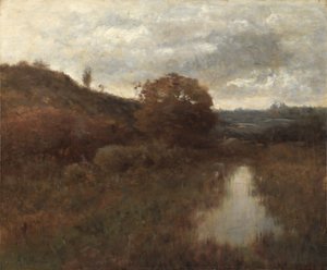秋の風景とプール 作： Alexander Helwig Wyant
