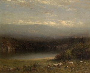 山の湖 作： Alexander Helwig Wyant
