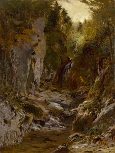 フルーム、オパールセント川、アディロンダック、カリフォルニア州。 1875年。 作： Alexander Helwig Wyant