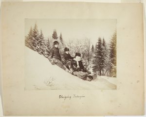 トボガニング、1873年頃（アルブメンプリント（合成）） 作： Alexander Henderson
