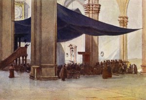 フィレンツェ、四旬節の説教中のドゥオーモの内部（カラーリソ） 作： Alexander Henry Hallam Murray