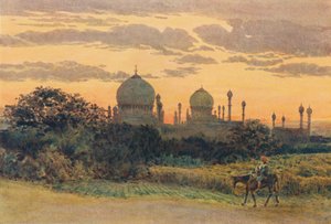 イブラヒムロザの背後にある日没、ビジャプール、1880年1905年。 作： Alexander Henry Hallam Murray