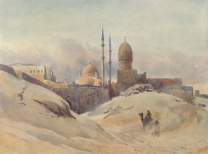 城塞、カイロ、砂嵐、c1880 1905。 作： Alexander Henry Hallam Murray