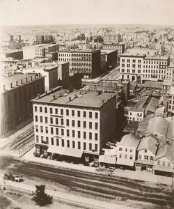 1858年、シカゴの裁判所のキューポラから北北西を見る 作： Alexander Hesler