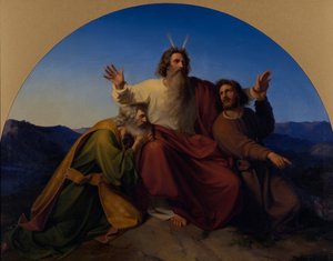 モーゼ、アーロンとハー、1837 作： Alexander Heubel