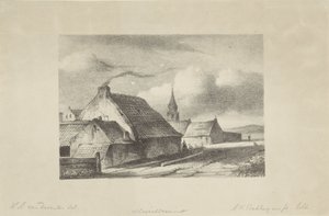 カトウェイクの住宅と教会の塔 作： Alexander Hieronymus Bakhuyzen (II)