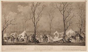 1814年3月1814年3月、パリのシャンゼリゼ通りにあるコサックのビバーク 作： Alexander Ivanovich Sauerweid