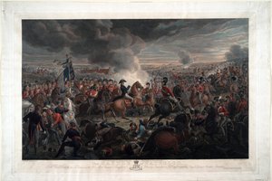 ワーテルローの戦い」 - ザウァーヴァイト、アレクサンダー・イヴァノヴィッチ（1783-1844） - 1819 - エッチング、水彩 - 61,6x91,3 - 個人蔵