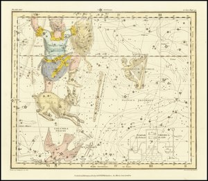 1822 - Alexander Jamieson - オリオン座、Psaltriem Georgii、Sceptrum Brandenburgium、Lepus、Columba Noachi