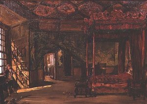 メアリー王妃の寝室、ホリールード（油絵） 作： Alexander Jnr. Fraser