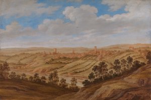 リッチモンド城、ヨークシャー、1639 年。 作： Alexander Keirincx