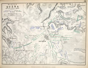 ウィリアムブラックウッドとサンズによって発行されたオカナの戦いの地図、エジンバラとロンドン、1848年（手描きの彫刻） 作： Alexander Keith Johnston
