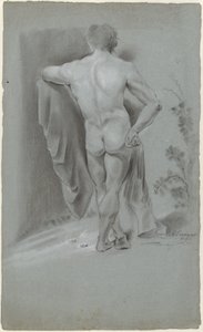 後ろから見た立っている男性ヌード 作： Alexander Liernur