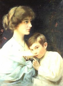 マリアン・ハーフォードとその息子スチュアートの肖像 作： Alexander M. Rossi