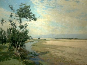 フィンドホーンバックウォーター、スコットランド、モーレイファース、1886 作： Alexander Mann