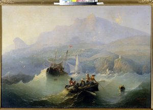 密輸業者 (The Smugglers)。 Alexander Matveyevich Dorogov（1819-1850）による絵画、キャンバスに油彩