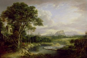 エディンバラ市の眺め、1822年頃（キャンバスに油彩） 作： Alexander Nasmyth