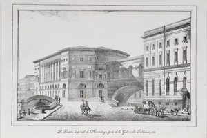 サンクトペテルブルクのエルミタージュ劇場シリーズサンクトペテルブルクの眺め1820年代 作： Alexander Pluchart