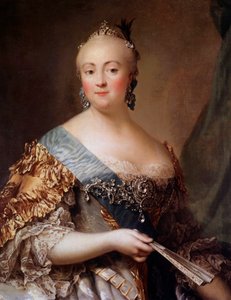 ピョートル大帝の娘、エリザベート・アイレの名でロシアの皇太子となったエリザベート・ペトロヴナ（1709-1762）の肖像。アレクサンダー・ロズリン（1718-1793）による絵画 18世紀 サンクトペテルブルク、エルミタージュ美術館 - エリザベート・ペトロヴナ（1709-1762）の肖像