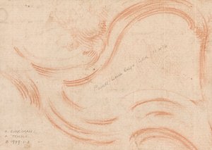 湖の向こうに見える岩の露頭に建つ寺院 作： Alexander Runciman