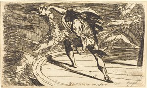 水の精霊を攻撃するコーマー 作： Alexander Runciman