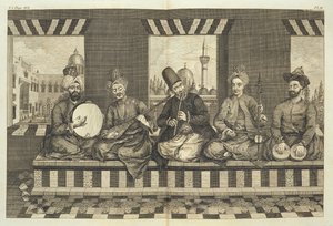 シリアのミュージシャン、「アレッポの自然史」からのプレート4、パブ。パトリック・ラッセル、1794 作： Alexander Russell