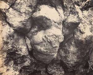 スミルナ近郊の洞窟の入口で最近発見された、固い岩に刻まれた巨大な頭部（写真）1866年 作： Alexander Sandor Svoboda